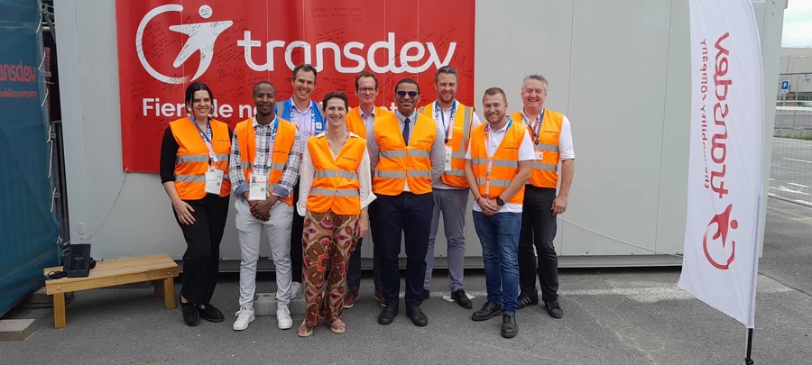 Transdev and Hubup teams together at an operating site