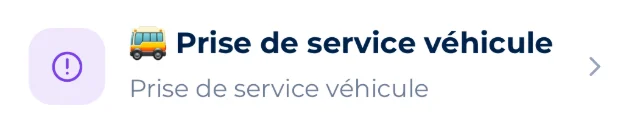 Vehicle check-out form in Inlink